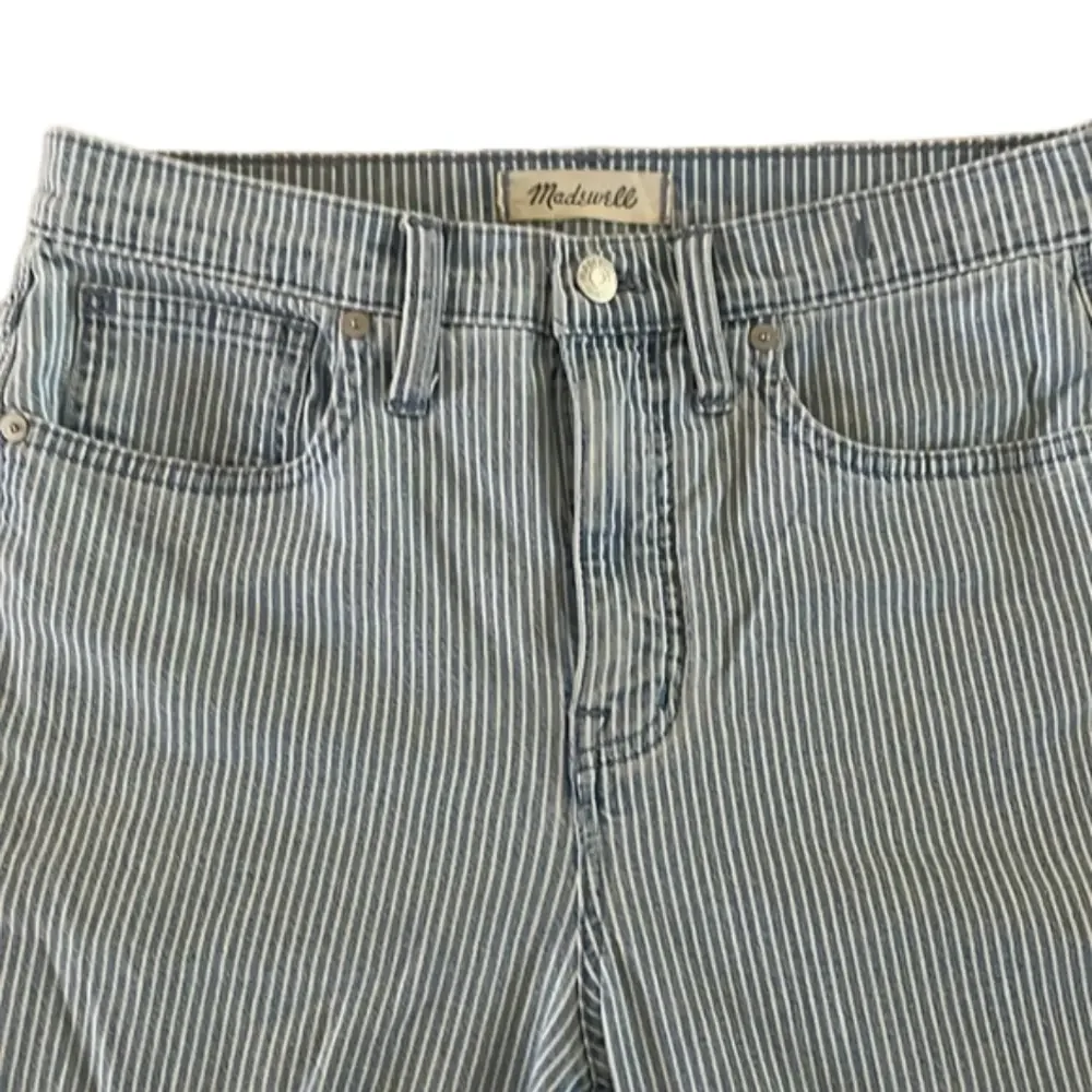 Madewell 10" High-Rise Skinny Crop Jeans in Piper Stripe size 27 - Picture 8 of 9